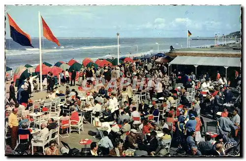 MODERN CARD Deauville the Beach Flowered Walk on the Boards and the Bar of the Sun