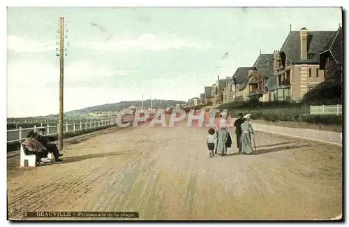 Cartes postales Deauville Promenade de la plage