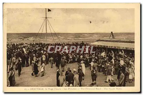 Ansichtskarte AK Deauville La Plage Fleurie Les Planches