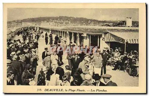 Ansichtskarte AK Deauville La Plage Fleurie Les Planches