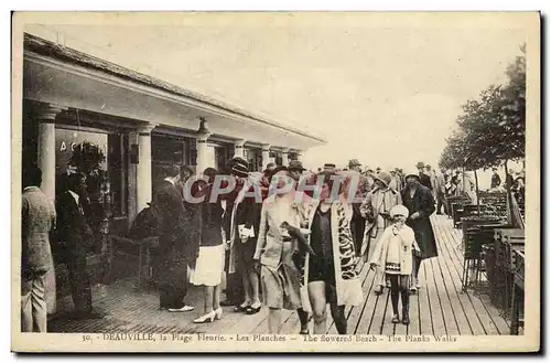 Ansichtskarte AK Deauville La Plage Fleurie Les Planches