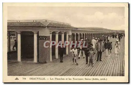 Ansichtskarte AK Deauville Les Planches et les Nouveaux Bains