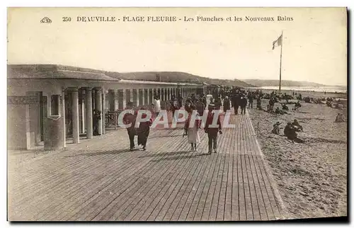 Cartes postales Deauville Plage Fleurie Les Planches et les Nouveaux Bains