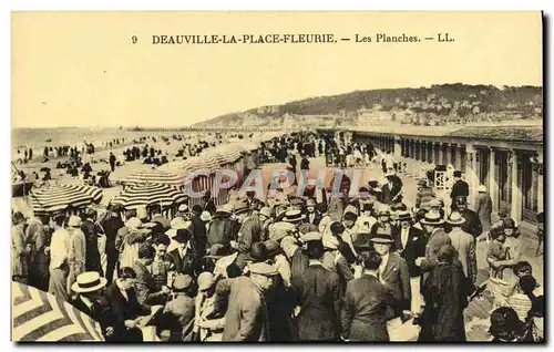 Ansichtskarte AK Deauville La Plage Fleurie Les Planches