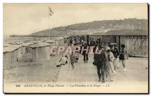 Cartes postales Deauville la Plage Fleurie Les Planches et la Plage