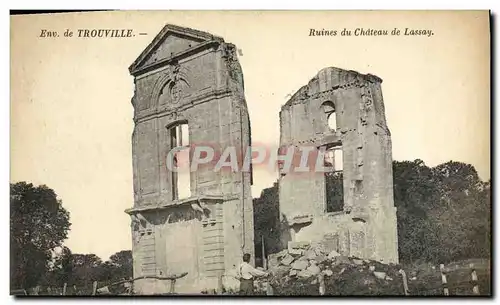 Ansichtskarte AK Env de Trouville Ruines du Chateau de Lassay