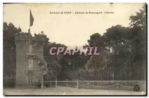 Cartes postales Environs de Caen Chateau de Beauregard L Entree