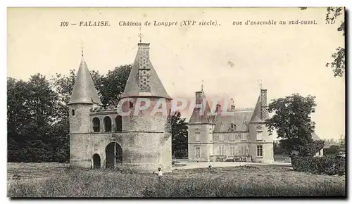 Cartes postales Falaise Chateau de Longpre vue d ensemble au sud ouest