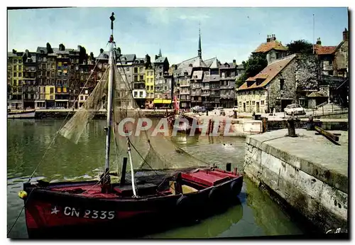 Cartes postales moderne Honfleur Le vieux Bassin Bateau