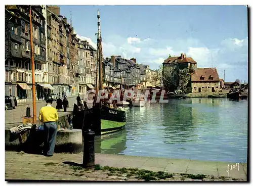 Cartes postales moderne Honfleur Bassin de l Ouest et quai Sainte Catherine Bateaux