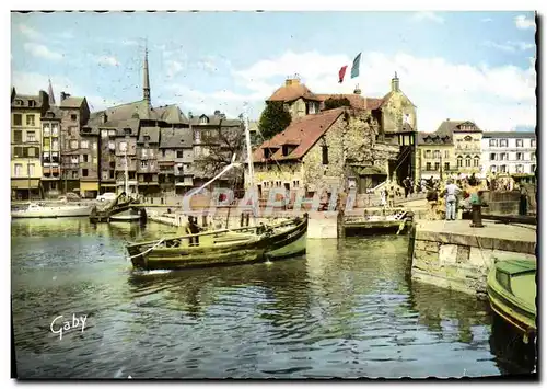 Cartes postales moderne Honfleur Le Vieux Bassin de la Lieutenance Bateaux