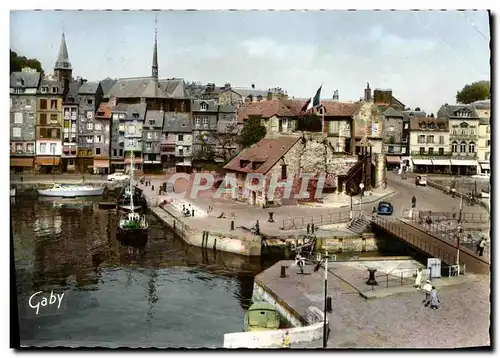 Moderne Karte Honfleur Le Vieux Bassin de la Lieutenance