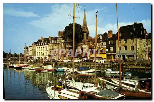 Cartes postales moderne Honfleur Le Vieux Bassin et le Quai Ste Etienne Bateaux