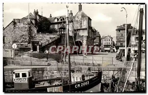 Moderne Karte Honfleur Le Vieux Bassin et la Lieutenance Bateau