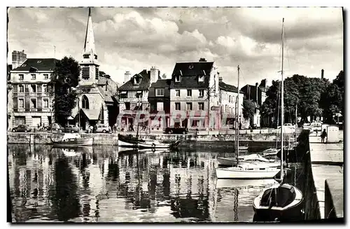 Moderne Karte Honfleur Le Bassin et le Musee Bateaux