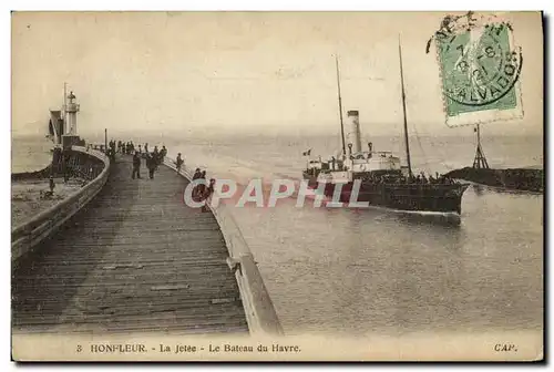 Cartes postales Honfleur La Jetee Le Bateau du Havre