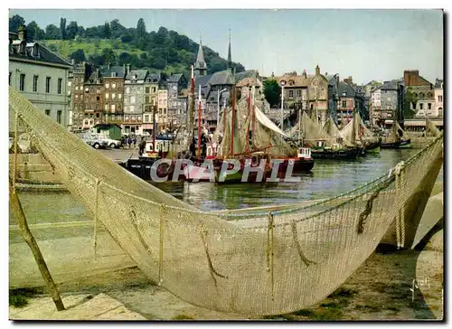 Cartes postales moderne Honfleur Le Port de Peche Filets de peche