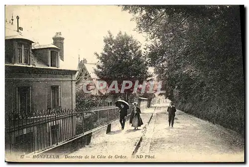 Cartes postales Honfleur Descente de la Cote de Grace