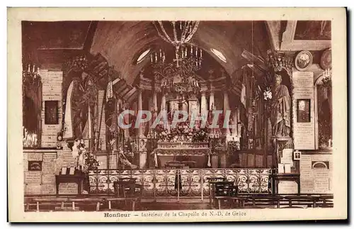 Cartes postales Honfleur Interieur de Notre Dame De la Grace