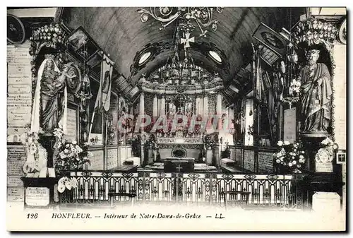 Cartes postales Honfleur Interieur de Notre Dame de Grace Vierge
