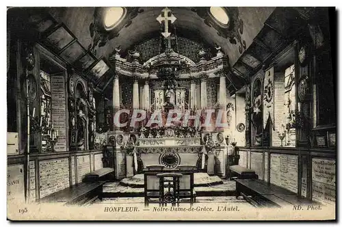 Cartes postales Honfleur Chapelle Notre Dame de Grace L autel