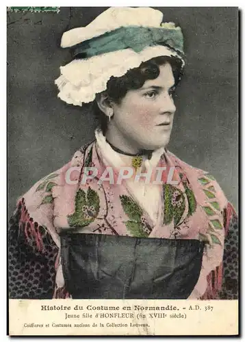 Cartes postales Honfleur Histoire du costume Jeune fille Folklore