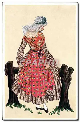 Cartes postales Honfleur Jeune fille Costume folklore