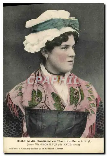 Cartes postales Honfleur Du Costume en Normandie Jeune Fille Folklore Costume