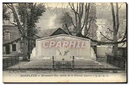 Cartes postales Honfleur Monument aux Morts de la Grande Guerre Militaria