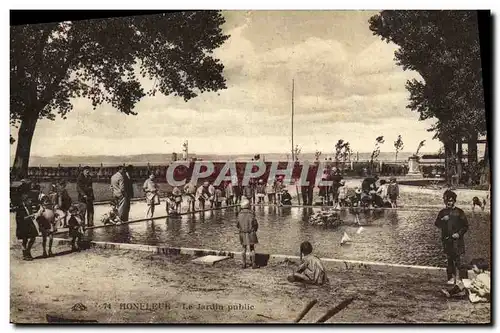 Cartes postales Honfleur Le jardin public Enfants