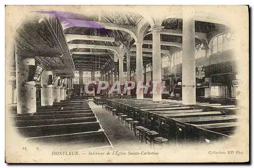 Cartes postales Honfleur Interieur de L Eglise Sainte Catherine