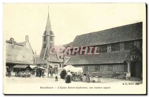 Cartes postales Honfleur L Eglise Saint Catherine Son Clocher separe
