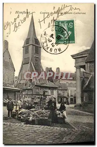 Cartes postales Honfleur Le Clocher de L Eglise Saint Catherine Marche TOP