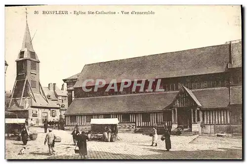 Ansichtskarte AK Honfleur L Eglise Saint Catherine Vue d ensemble marche