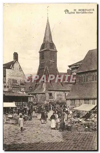 Cartes postales Honfleur L Eglise Saint Catherine Marche