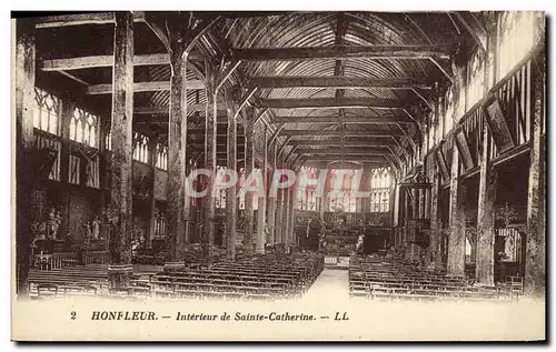 Cartes postales Honfleur Interieur de Saint Catherine