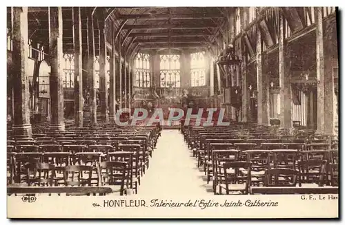 Cartes postales Honfleur Interieur de Saint Catherine