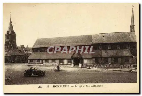 Ansichtskarte AK Honfleur Eglise Saint Catherine Automobile