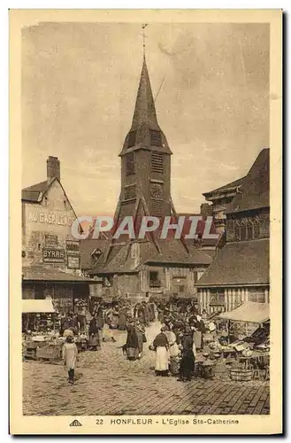 Cartes postales Honfleur L Eglise Sainte Catherine Marche