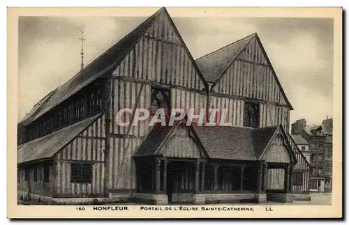 Cartes postales Honfleur Portail De L Eglise Sainte Catherine