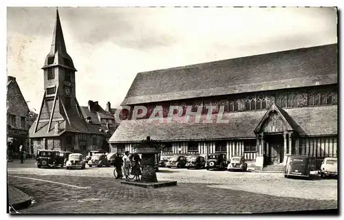 Cartes postales moderne Honfleur L Eglise Clocher Sainte Catherine Automobile