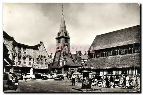 Cartes postales Honfleur La Place Sainte Catherine Marche