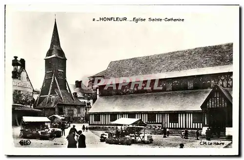 Moderne Karte Honfleur Eglise Sainte Catherine Marche