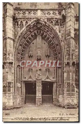 Cartes postales Honfleur L Eglise St Leonard Portail