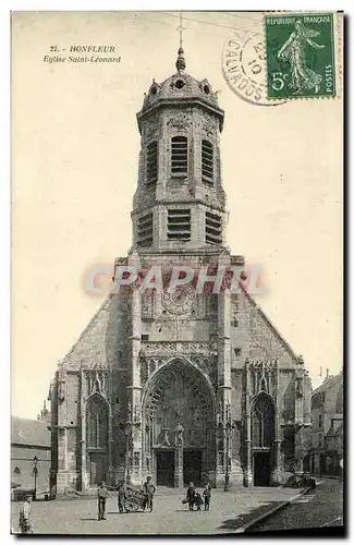 Ansichtskarte AK Honfleur L Eglise St Leonard