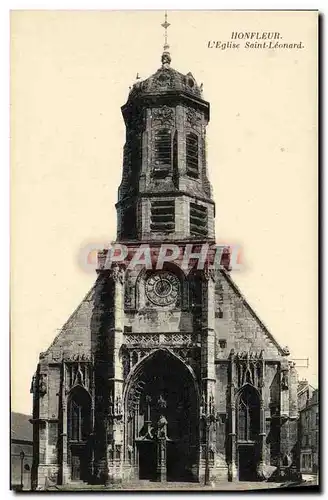 Ansichtskarte AK Honfleur L Eglise Saint Leonard