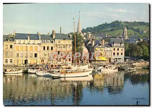 Moderne Karte Honfleur Vue Generale Sur Le Vieux Bassin Le jour de la fete des marins