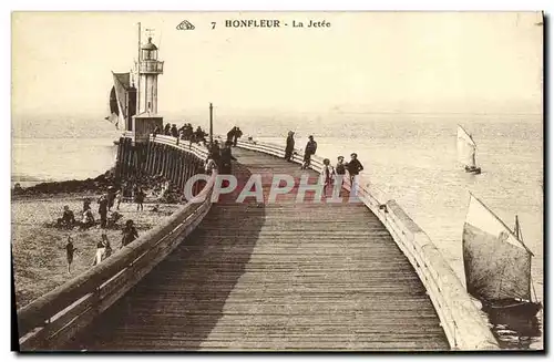 Ansichtskarte AK Honfleur La Jetee Bateau