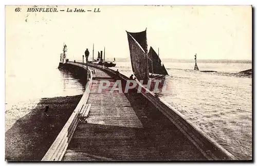 Ansichtskarte AK Honfleur La Jetee Bateau