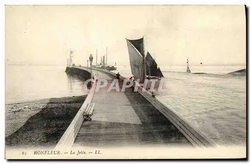 Ansichtskarte AK Honfleur La Jetee Bateau